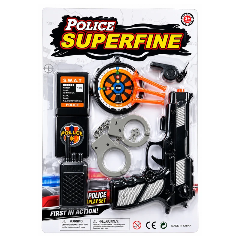 Police Superfine Play Set 1 Gun Set with Walkie Talkie & Handcuffs For Age 3 +